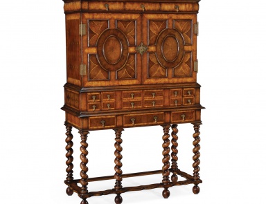 Bar Cabinet on twisted legs William and Mary, Jonathan Charles