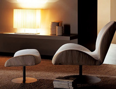 Pouf/ footrest, pouf joy - Swan