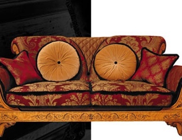 Sofa frame made of solid wood, Ezio Bellotti