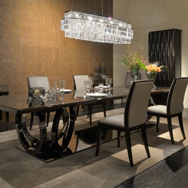 Dining rectangular table natural wood Galileo, Fendi - Luxury furniture MR