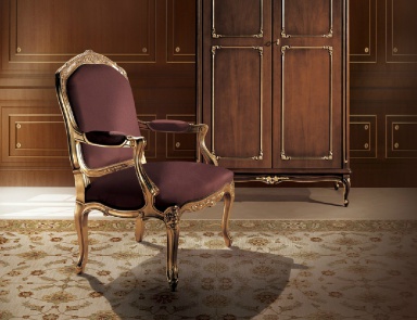 Chair with fabric upholstery Vivaldi, Angelo Cappellini