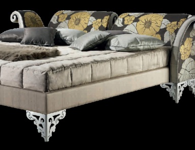 Double bed with upholstered headboard Rialto, JC Passion