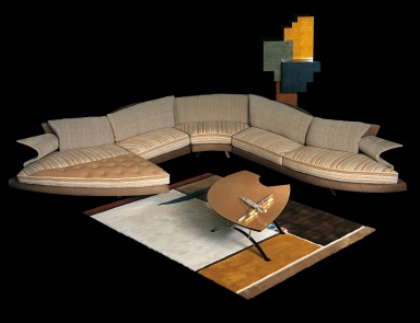 Modular corner sofa Super Roy Esecuzione, Il Loft