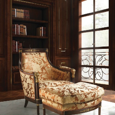 Chair with Ottoman by Angelo Cappellini