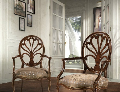 Armchair with carved back Angelo Cappellini