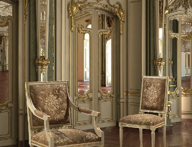 Chair with fabric upholstery by Angelo Cappellini