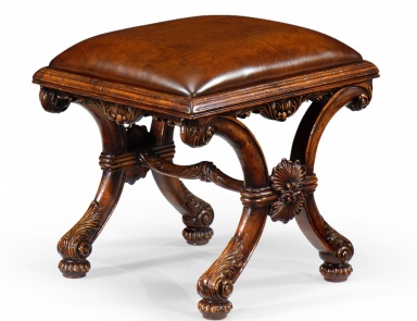 Stool with leather seat Windsor, Jonathan Charles