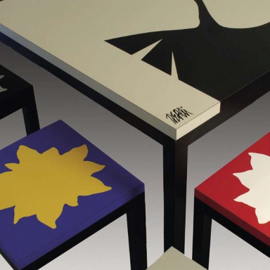 Dining room (dining set) Fly & Grey Star, Yellow Star, White Star