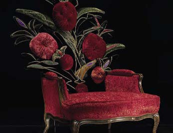 Pinapple chair in a velvet upholstery, Formitalia