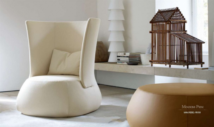 A CHAIR WITH A HIDDEN FRAME, FAT ARMCHAIR - B & B ITALIA