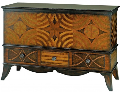 Cabinet with wooden mosaic Creslow, Currey & Company