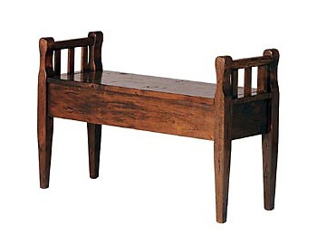 Bench with armrests and a box, Maggi Massimo