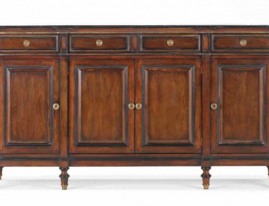 Sideboard Credenza, Hickory White