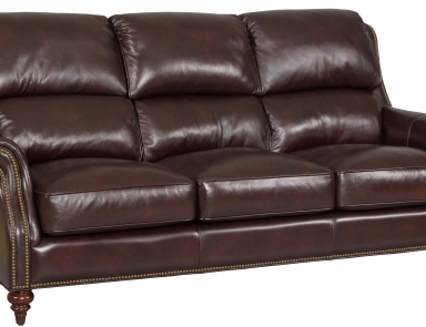 A sofa with a high back Stationary Sofa, Bradington-Young