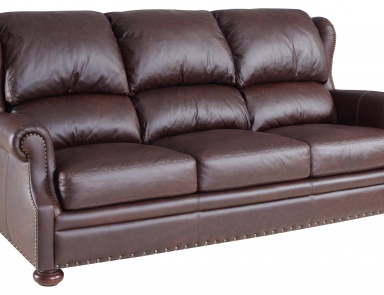 A sofa with a high back Stationary Sofa, Bradington-Young