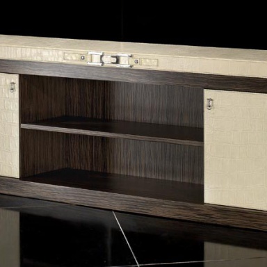 Dresser with the TV Sitting Round A low TV Cabinet