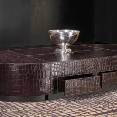 A coffee table Sitting A Round