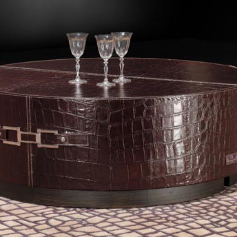 A coffee table Sitting A Round