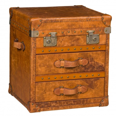 Bedside Table Two Drawer Steamer End Table