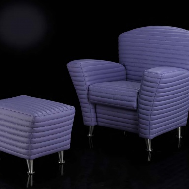 Armchair with pouf Indian Creek