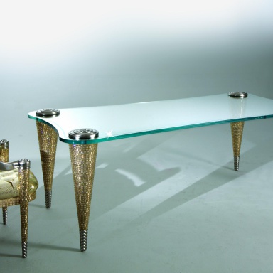 Dining table made with Swarovski