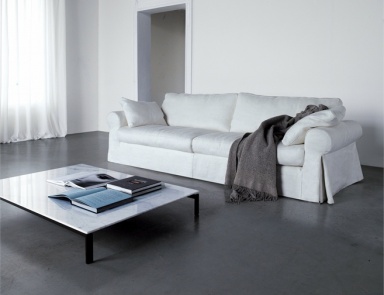 Low table with round / rectangular marble top, Molvedo - Swan