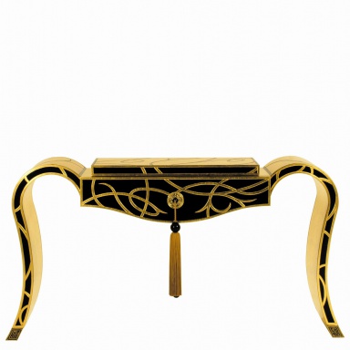 Console Noir et or