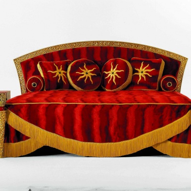 Double bed Rouge et or