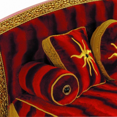 Double bed Rouge et or