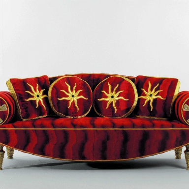 Double sofa Rouge et or