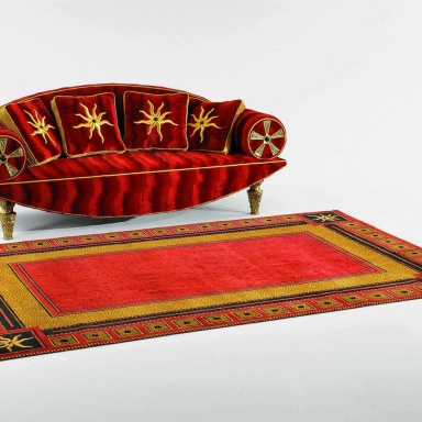 Double sofa Rouge et or