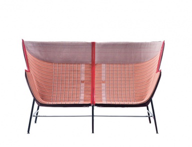 Two seater sofa in textile finishing Paper Planes, Moroso