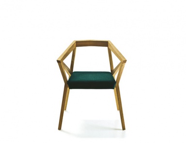 Chair with armrests made of natural wood YY, Moroso