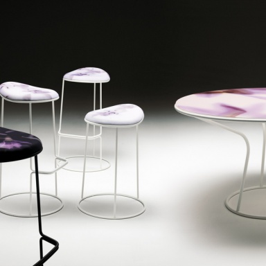 One of the bar stools Around the Roses