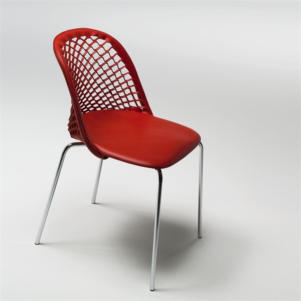 THE CHAIR ON THE FRAME OF STEEL TUBES COVERED WITH LEATHER ZOE, MATTEOGRASSI