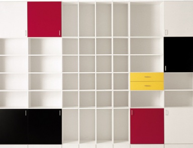 A rack with a frame made of melamine Oikos, Driade