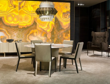 The chair, upholstered in leather, Papier, i4 Mariani