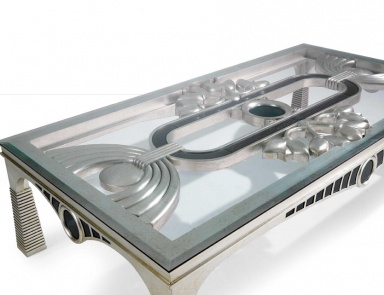 Coffee table with metal frame, Elledue