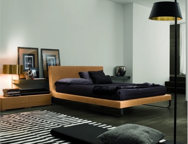 Double bed with high headboard Chelsea, Mobileffe