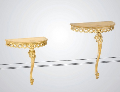 Wall console made of solid wood, Chelini