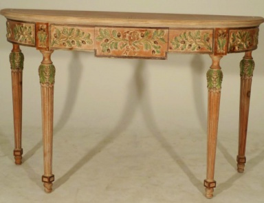 The console is made of solid wood, Chelini