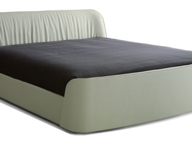 Double bed upholstered in leather Victoria, Mobileffe
