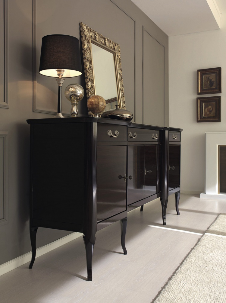 SIDEBOARD IN SOLID ASH OR ROSEWOOD BRERA, GALIMBERTI NINO