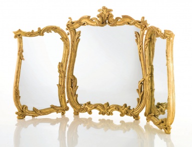 The trellis mirror with wooden carved frame, Chelini