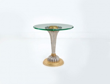 Coffee table with round glass top, Chelini