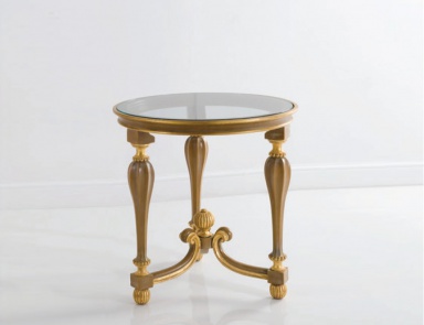 Coffee table with round glass top, Chelini