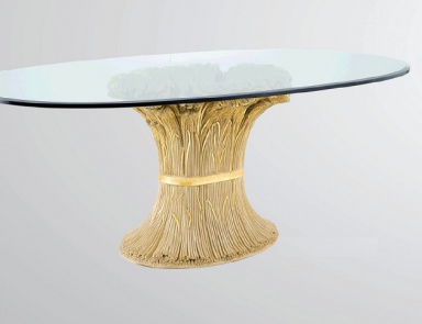 Dining table with glass top, Chelini