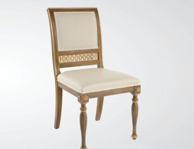 Chair with high back made of solid wood, Chelini