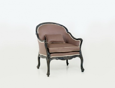 Chair made of solid wood with upholstery textile, Chelini