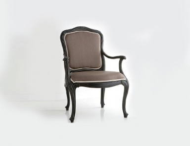 Chair made of solid wood with upholstery textile, Chelini